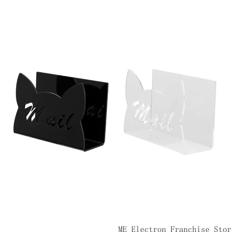 

Letter Stand Cats Acrylics Mail Sorter Letter Rack Envelope Organiser for Desk Mail Envelope Organization 165x115x75mm