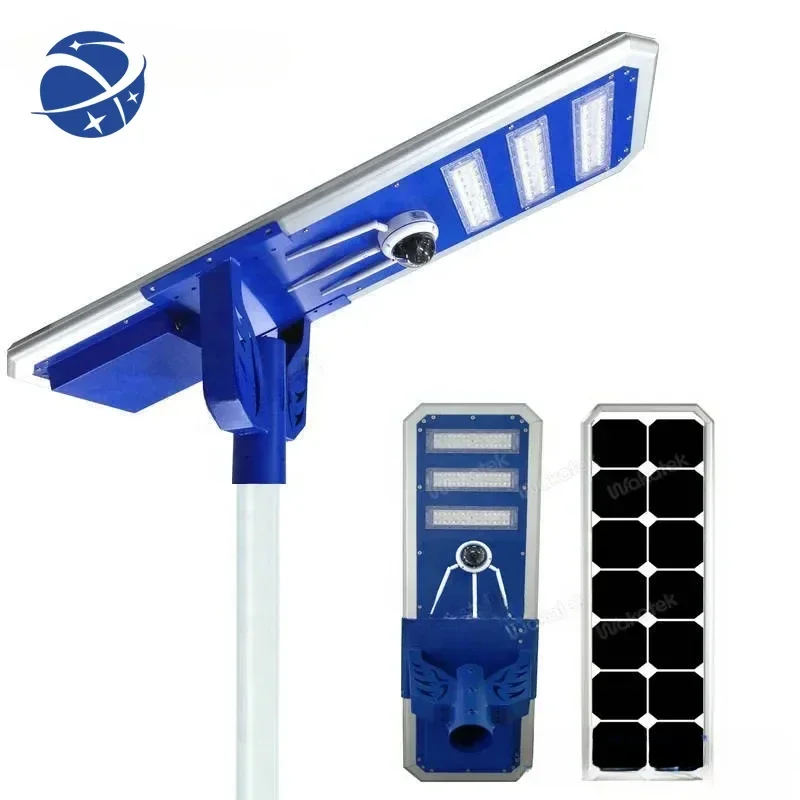 YYHC Solar Wifi Camera 2022 All in One Solar Street Light 60W LED Monocrystalline Solar Panel Road 30W High Efficiency 180 85