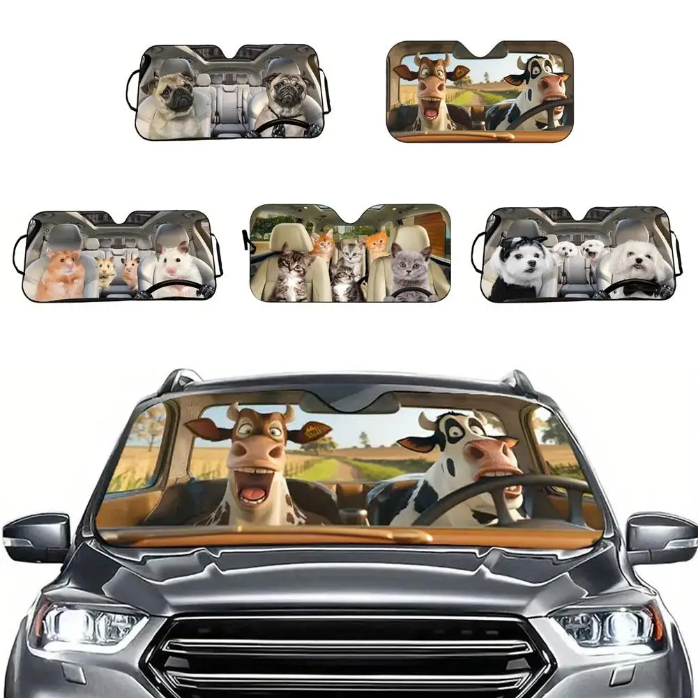 

Car Sunshade Universal Car Windscreen Sunshade Front Window Shield Sun Visor UV Protection Summer Travel Gift Car Accessories