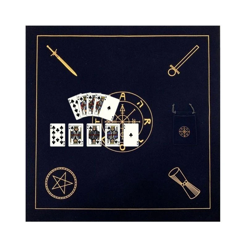 U1JC Altar Tarot Cloth Tarot Cards Tablecloth with Bag Board Game Accessories