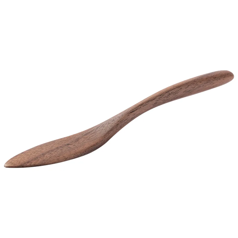 Espátula de Madera para Mantequilla y Mermelada, Mango Ergonómico, Herramienta de Cocina Práctica y Ligera para Untar Mantequilla, Queso y Miel