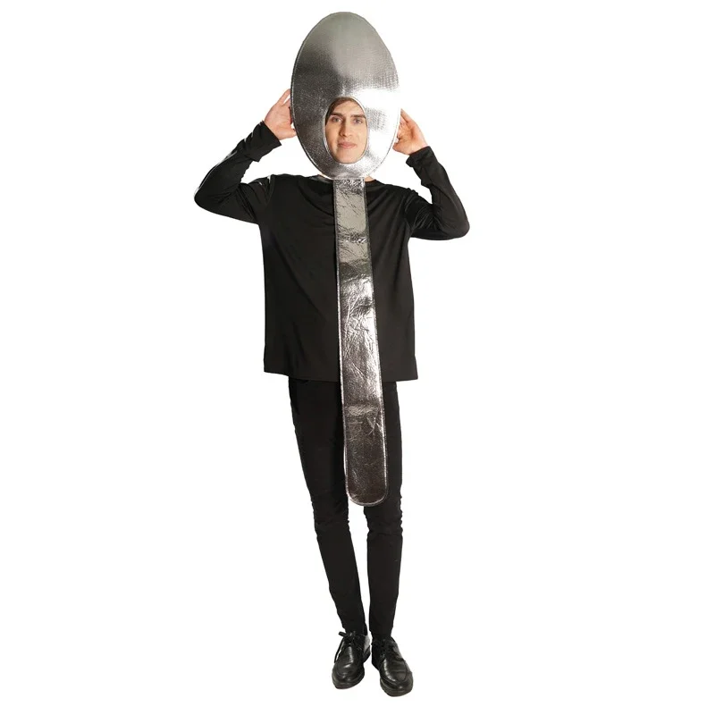 Hombre adulto cuchara sopa tenedor túnica disfraz divertido parejas utensilio de cocina trajes Halloween Cosplay adulto amante fiesta mono