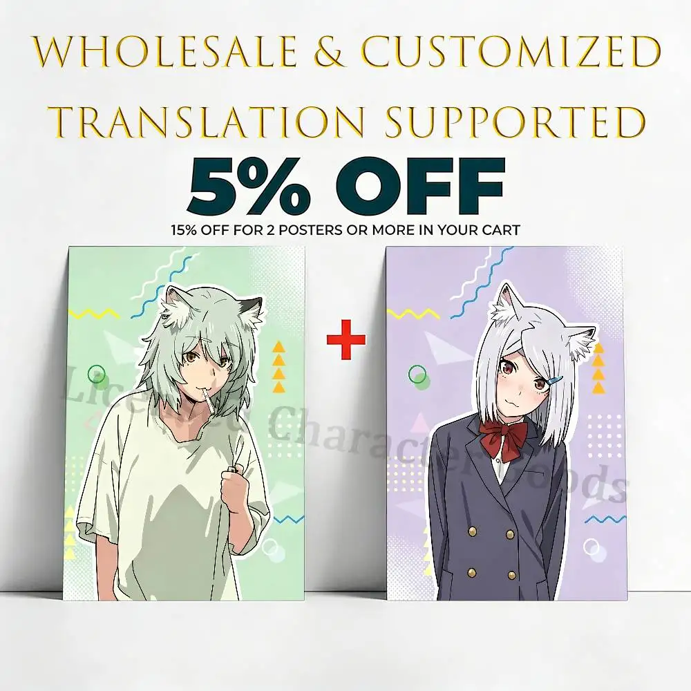 C-ChainsmokerS C-Cat Anime Wall Art Canvas Painting Poster For Living Room Home Decor Decoration Picture