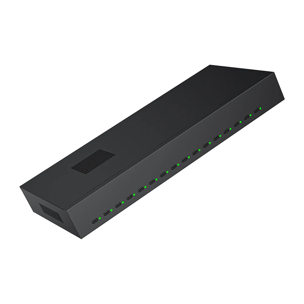 Good Sipolar C165PD 16-Port USB-C High Power Charger 600W 16 Port USB C Smart Charging Hub for Charging Cabinet