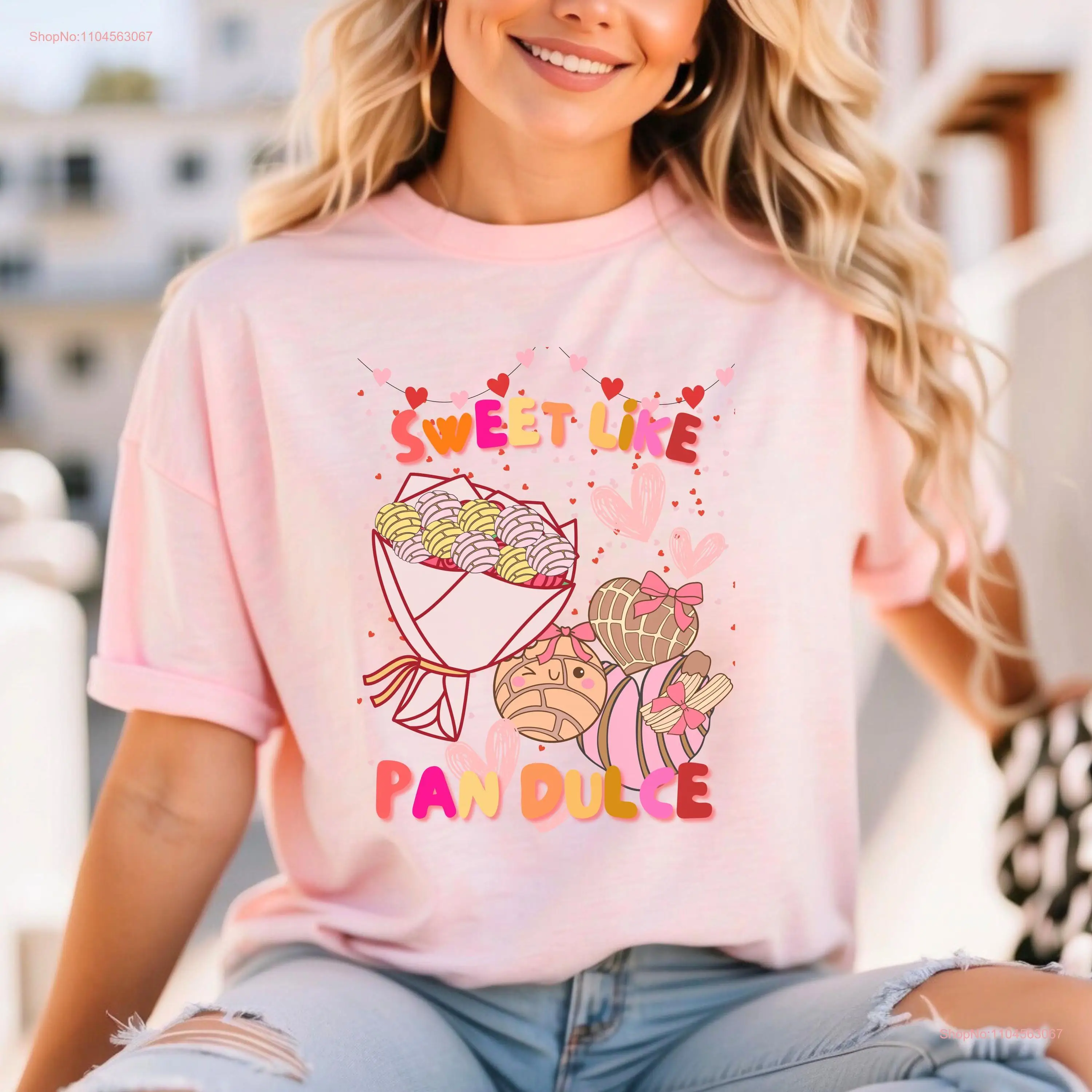 

Футболка Sweet Like Pan Dulce Calorias de amor No Cuentan Мексиканский День Святого Валентина Забавный Concha День Святого Валентина