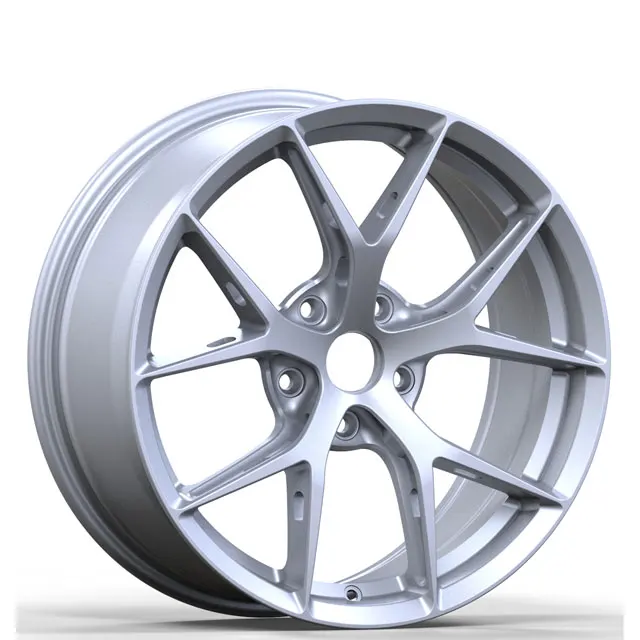 Popular Hot-Sale full size forged  shiny sliver 5x112/114.3/120 Aluminum Car Alloy Wheel Rim for luxury car for bmw m3 m5