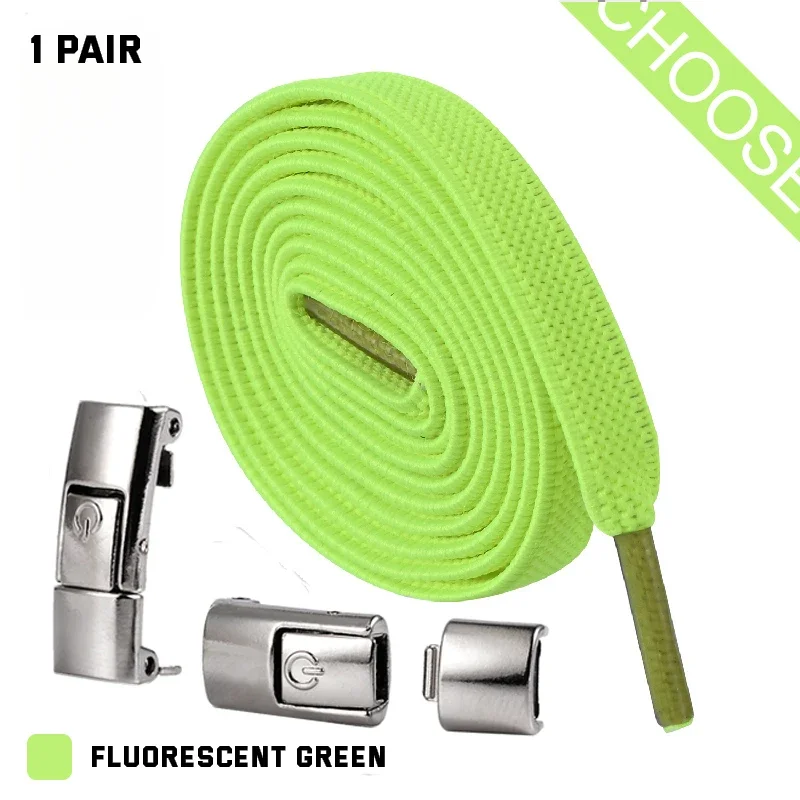 8mm Schnürsenkel ohne Binden mit Metall-Druckverschluss, elastische Schnürsenkel für Sneaker, Kinder und Erwachsene, verbreiterte flache Schnürsenkel für Schuhe