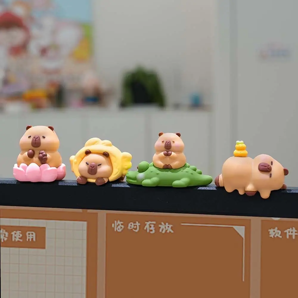 

Cute Animal Computer Monitor Decor Navigator Screen Decoration Capybara Screen Figurine Office Ornament Kawaii