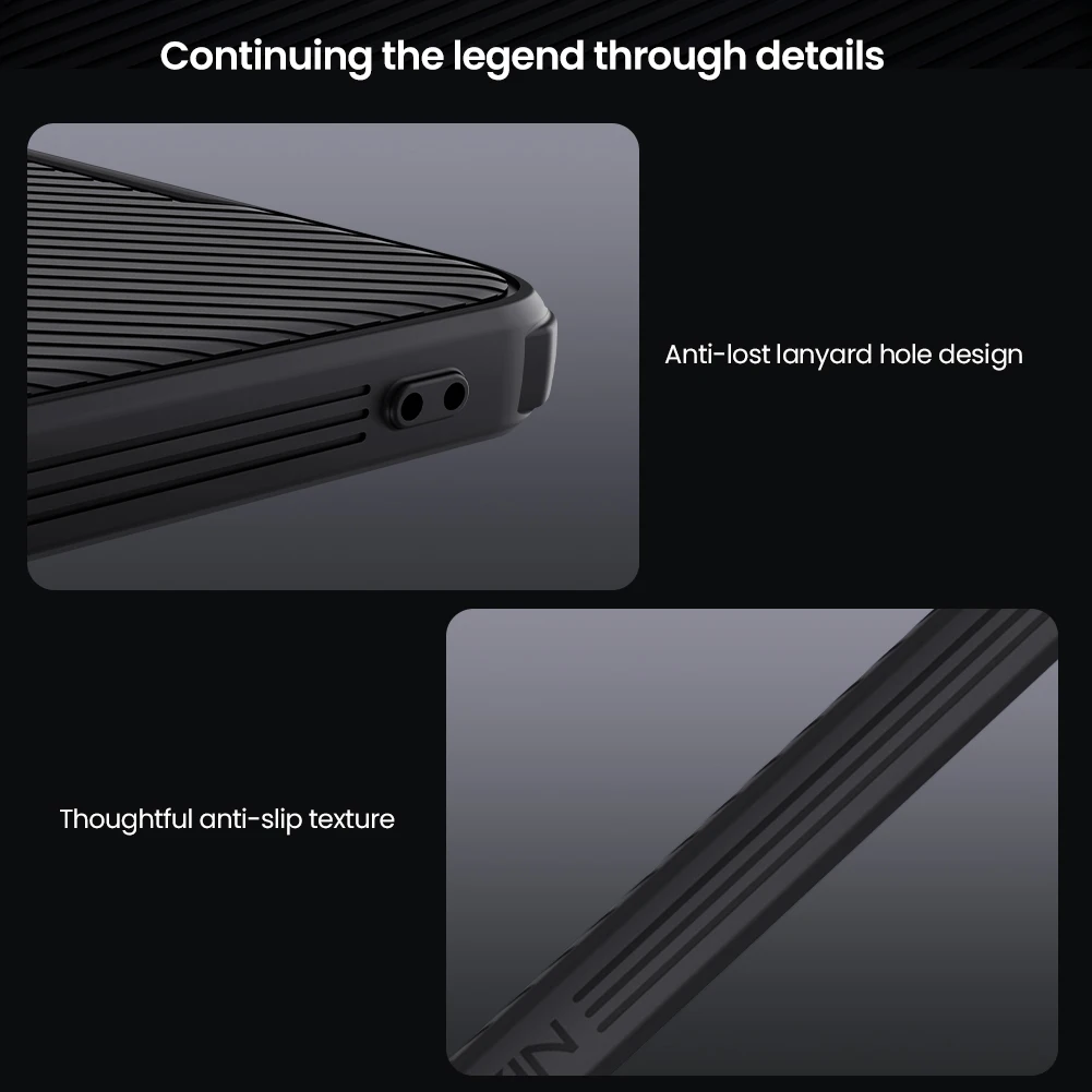 Für Poco X7 Pro: NILLKIN Schutzhülle, passgenau, mit magnetischer Camshield-Funktion und Objektivschutz, nur mit magnetischer Saugfunktion. – Detail 11