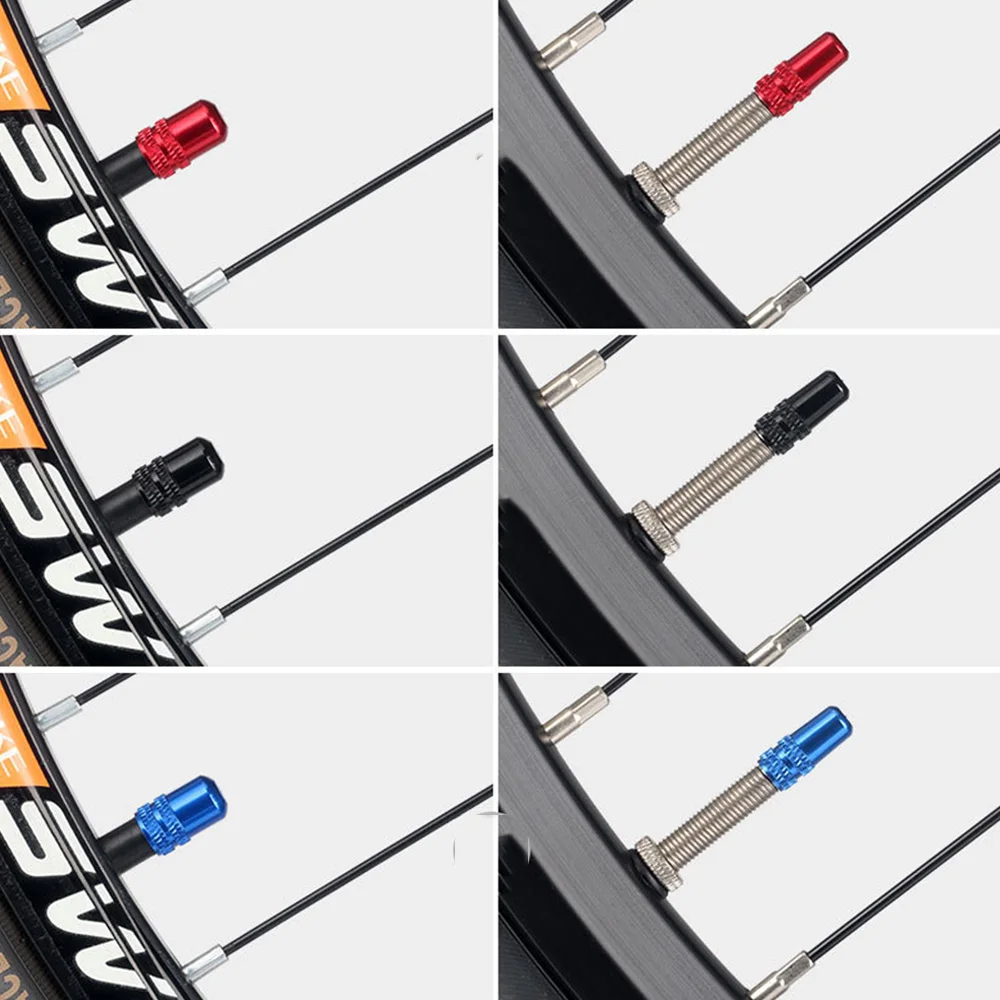 

MTB 4pcs Dustproof Aluminium Alloy Cycling Accessories Tyre Air Caps Presta Valve Schrader Valve Valve Cap
