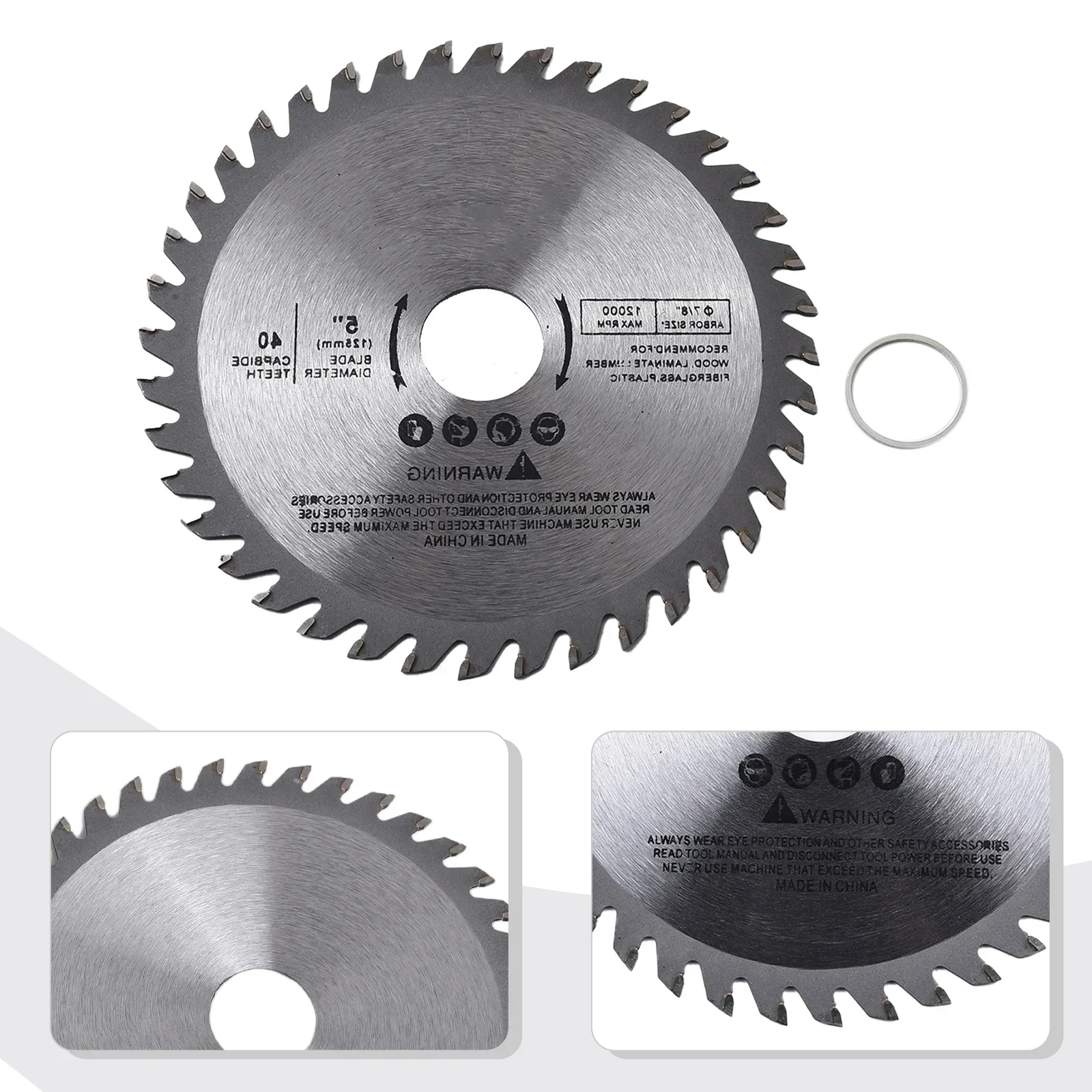 5 Inch Table Cutting Disc For Wood Carbide Tipped 1  Bore 40 Teeth Max RPM 5500 Oscillating Tool Accessories Brand New And