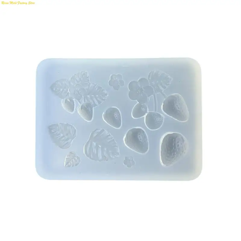 

MXME Flexible Silicone Mould Home Decoration for Customes Strawberry Ornaments Use