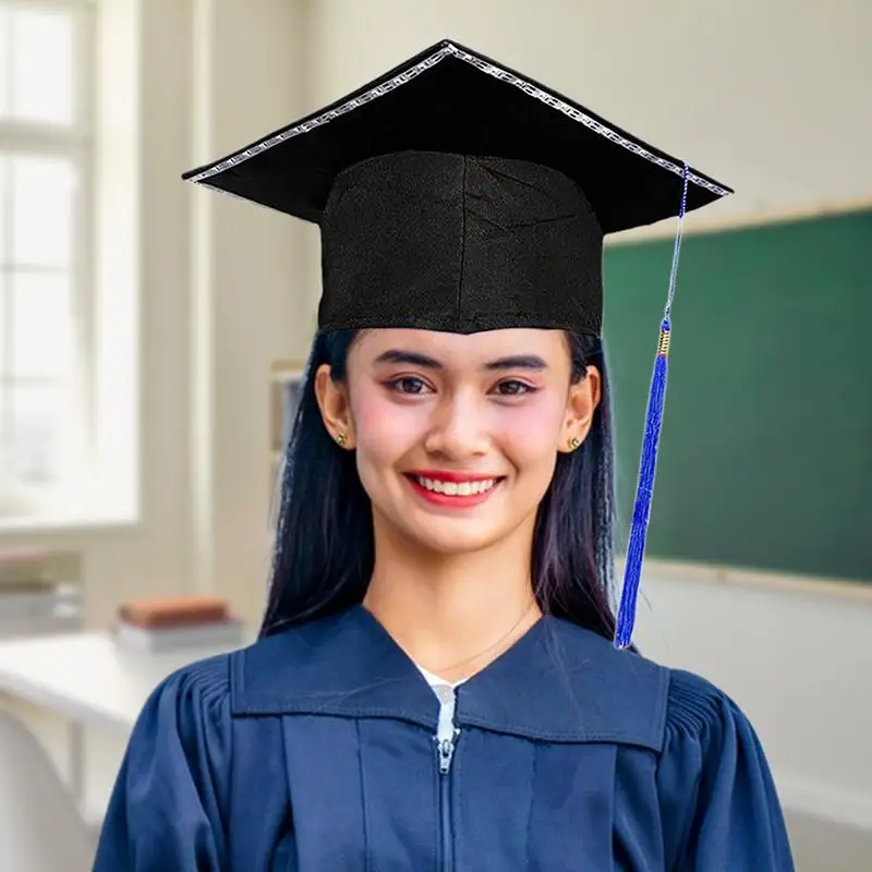 

Graduation Hat With Tassel LED Adult Sublimation Hat Grad Supplies Headwear With Tassel College Costume Accessories For