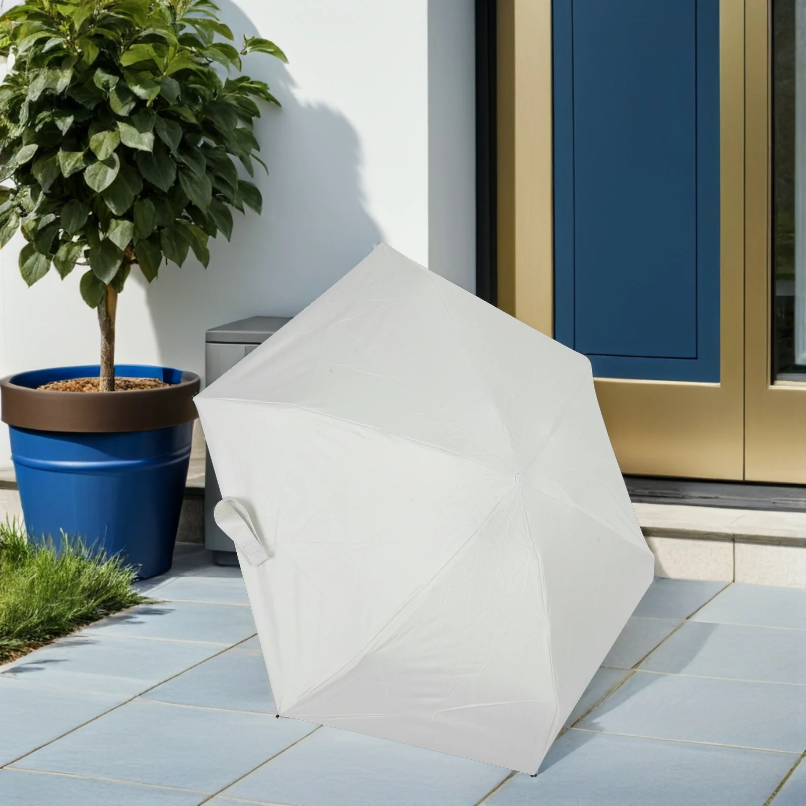 

Mini Travel Umbrella Five-Fold Compact Foldable Telescopic Handle Uv Protection Portable Sun Rain Umbrella for Backpack Handbag