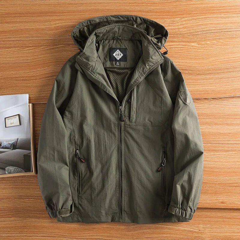 Spring Autumn New Fashion Men's Solid Color Casual Trendy Simple Basic Stand Collar Loose Jackets Male Outdoor Coats Clothes