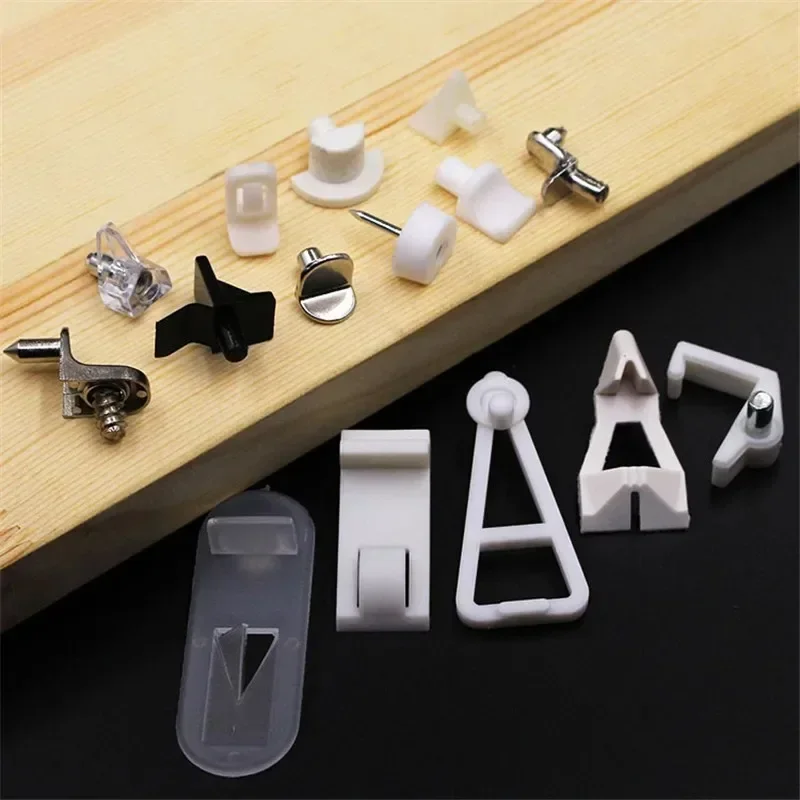 20Pcs Furniture Cabinet Cupbard Closet Glass Shelf Rest Support Holder Bracket Clip Clamp Pegs Pins