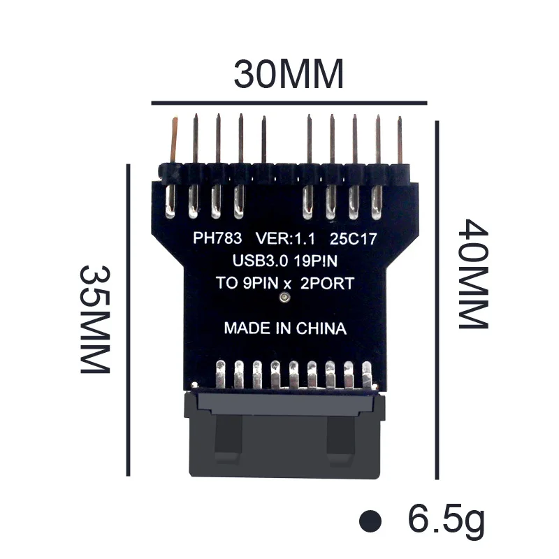 USB 3.0 19PIN к USB 2.0 9-контактный разъем на передней панели Адаптер для преобразования карты для материнской платы Разъемы-концентраторы с двумя USB-концентраторами