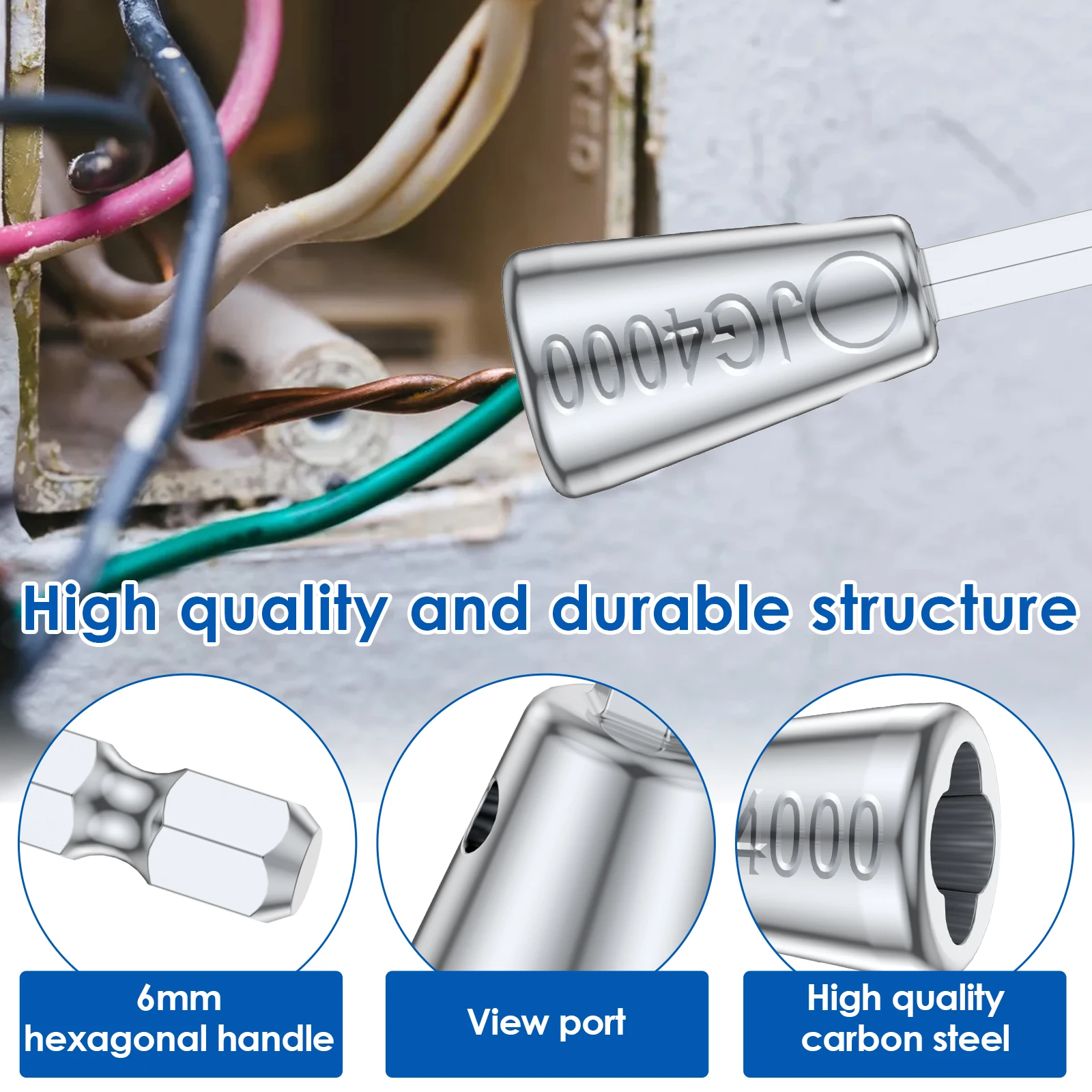 Wire Twisting Tool Automatic Wire Stripper Wire Twister 3 Way and 5 Way Cable Twisting Connector 6mm Hex Shank Drill Drive