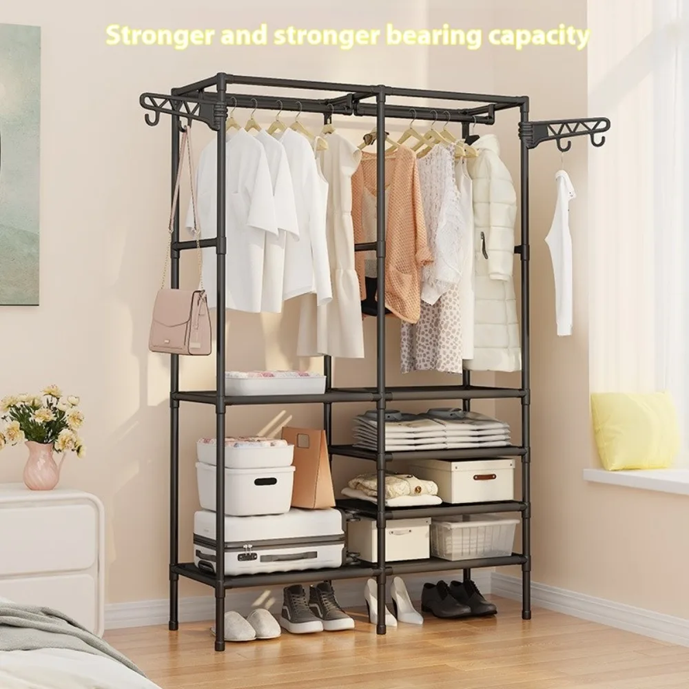 Clothes organizer Multifunctional Storage Rack Clothes and Hats Floor Standing Storage Shelf Household Bedroom Clothes Hanger image 2