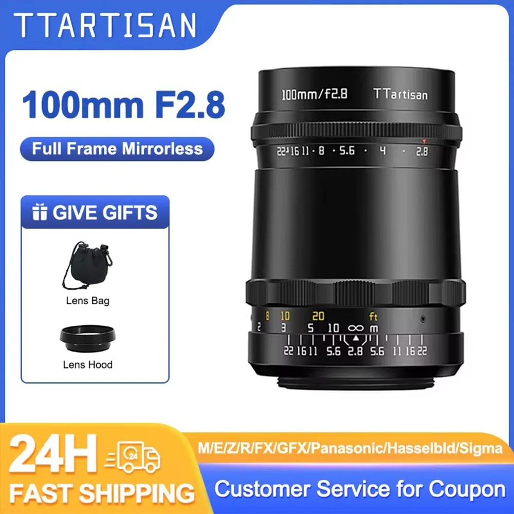 TTAartisan 100 مللي متر F2.8 كامل الإطار عدسة M42 محول تركيب حلقة إلى سوني E A نيكون Z F كانون EF RF EF-M لايكا L M42 فوجي XF بنتاكس KA