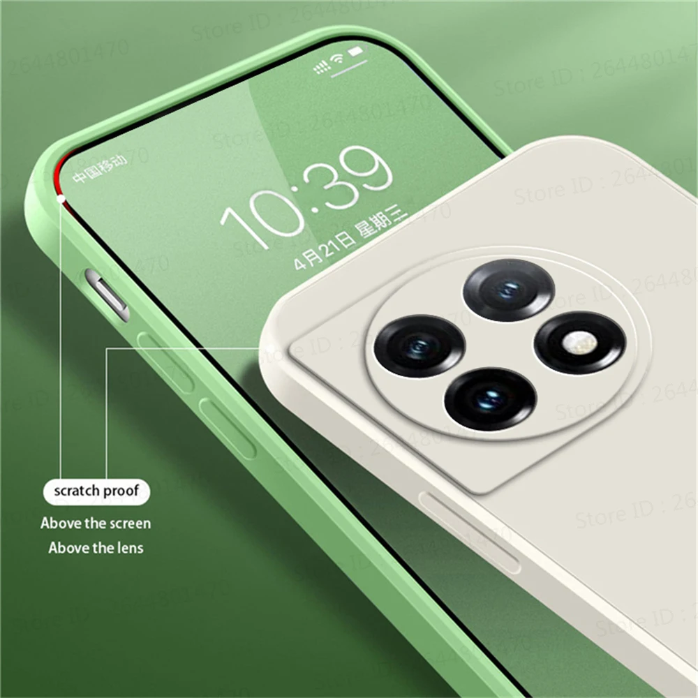 Double Liner Case for OnePlus 15 13 11 OnePlus 12 5G 360 Protective Original Square Liquid Silicone Soft Phone Cover 1+13 Armor