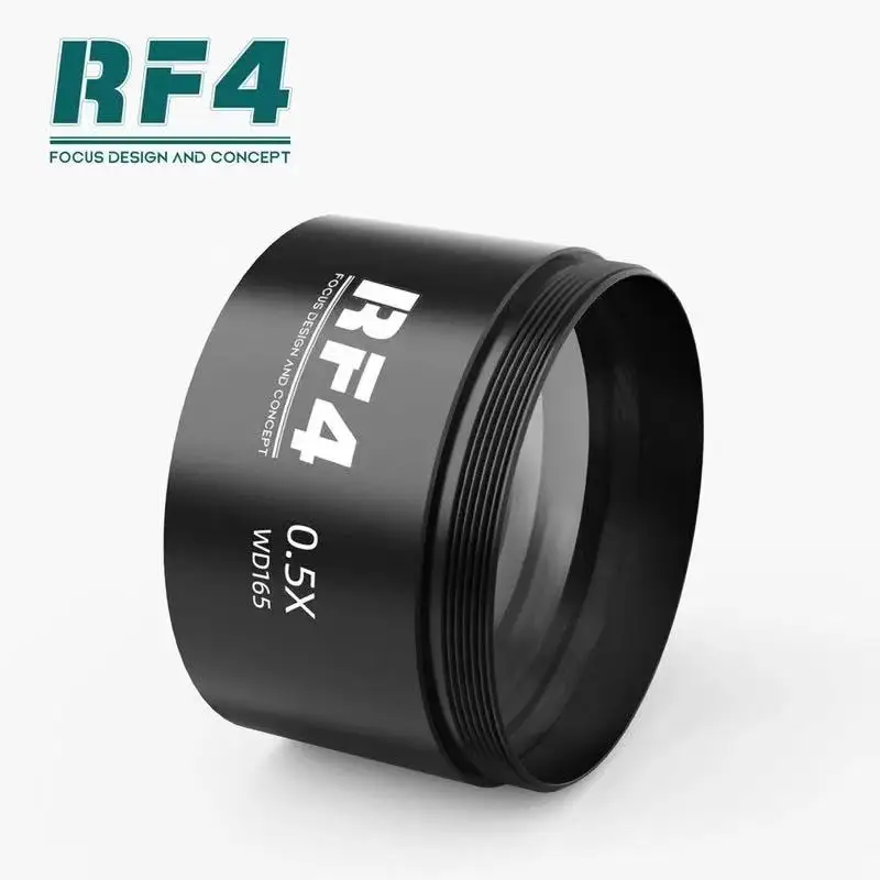 RF4 WD165 0,5X 0,7X 0,48X 0,3X Zusatz-Mikroskop-Objektiv für Trinokulare Stereo-Zoom-Barlow-Kamera Glaslinsen-Werkzeuge – Detail 7