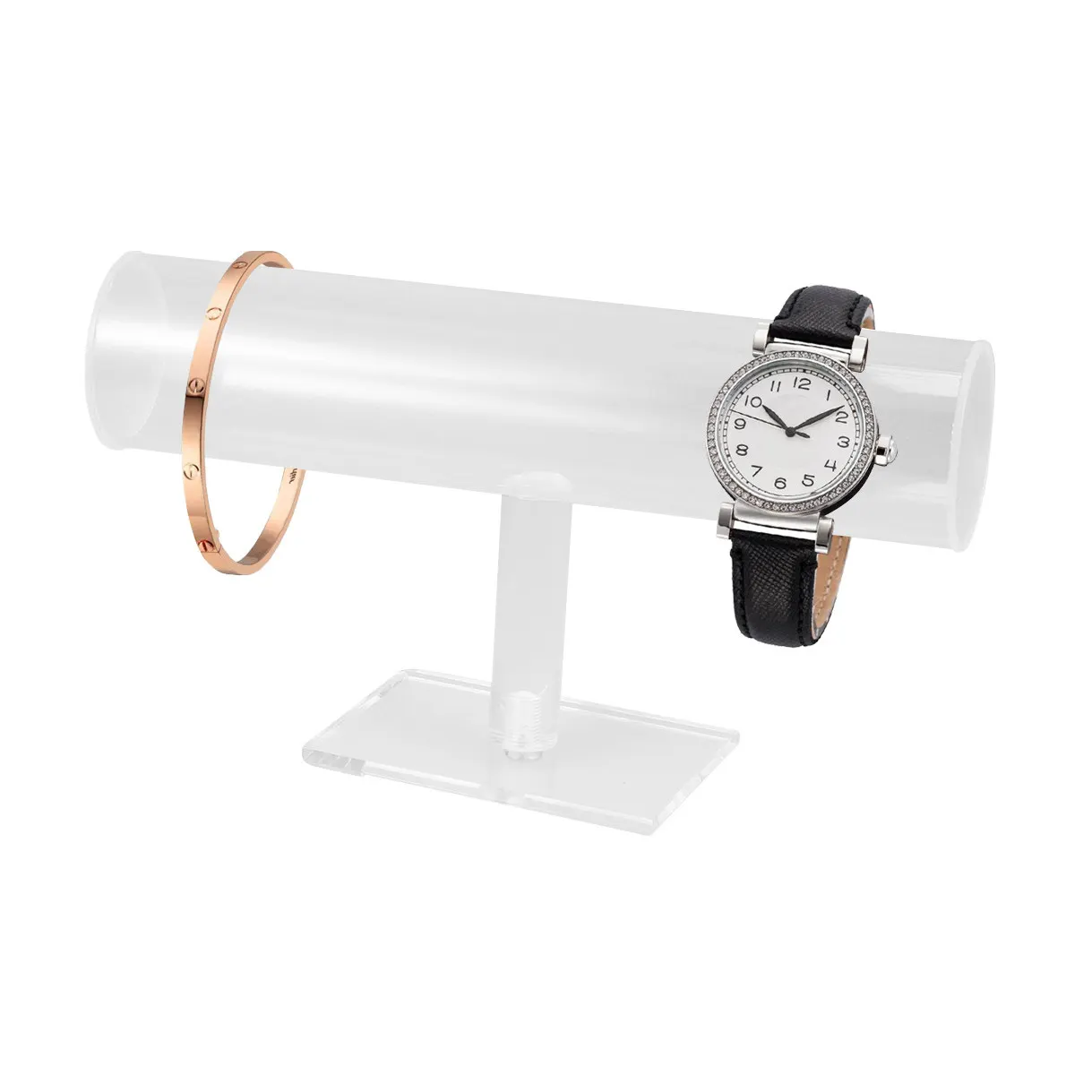 

Bracelet Display Stand Acrylic T Shape Premium Material for Jewelry Shop Display Organizing Watches Bangles and Accessories