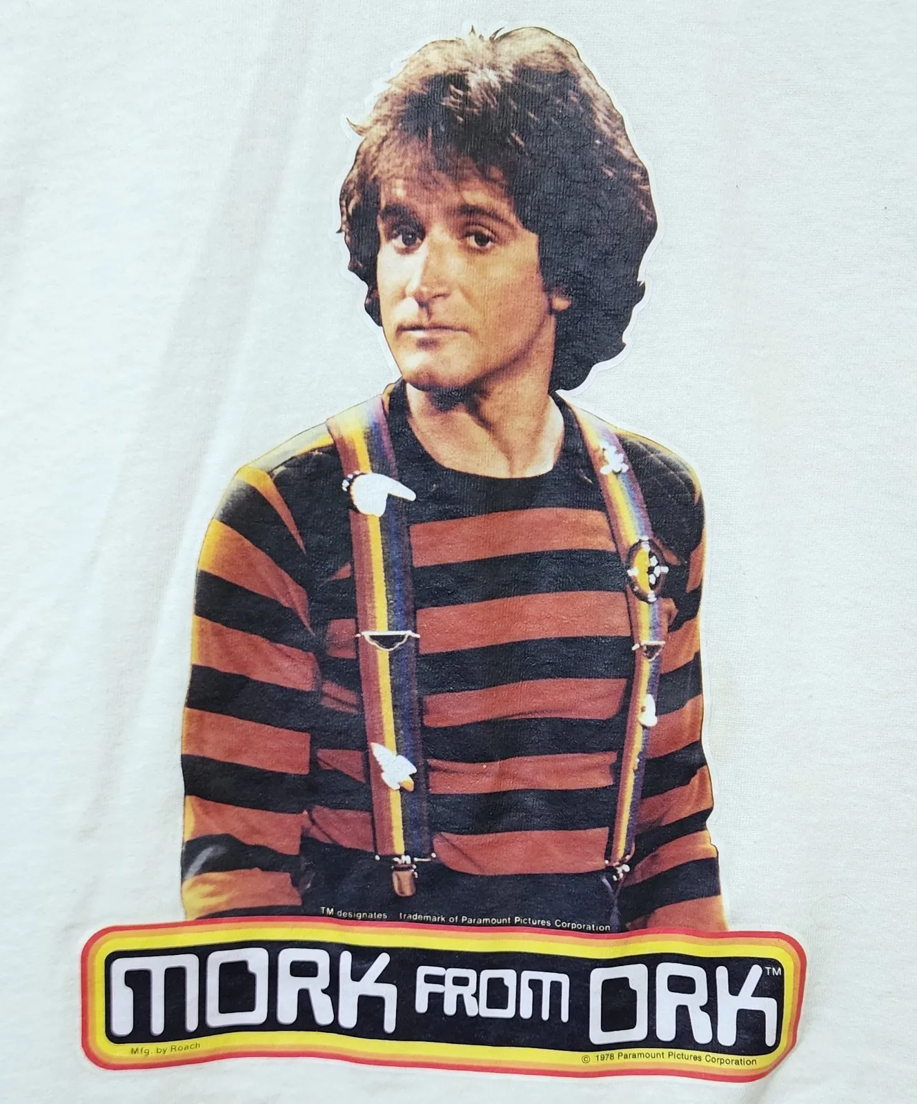 تي شيرت كلاسيكي 1978 مورك آند ميندي من أورك روبن ويليامز 70s 20x29 5 1970s تي شيرت جرافيك عتيق للجنسين #2