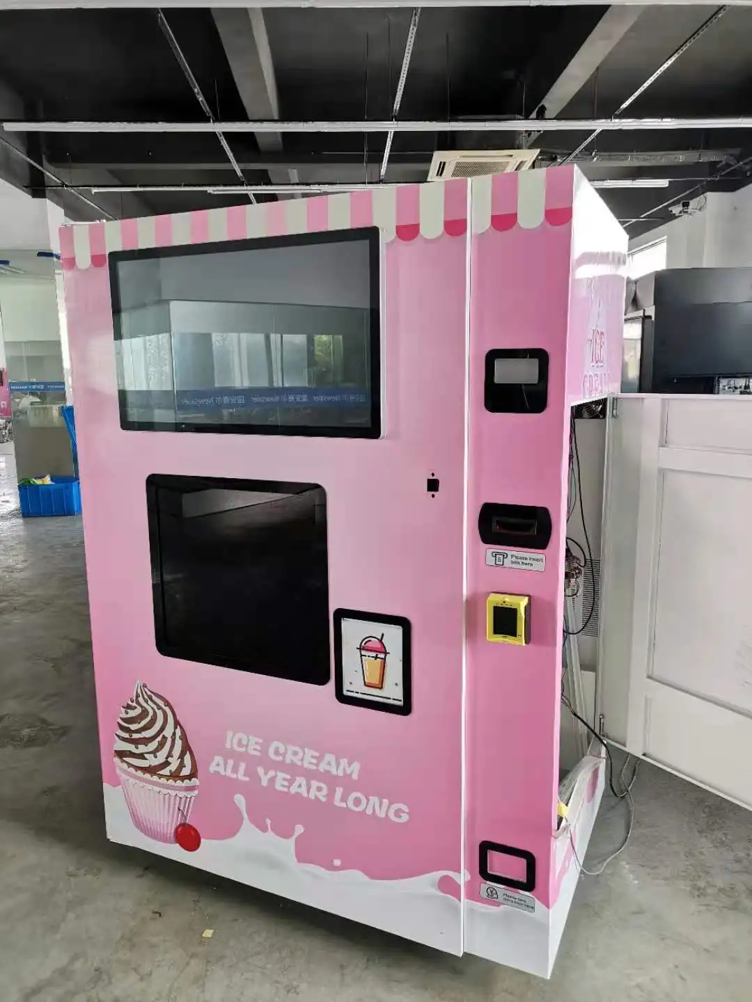 Ice Cream Machine Vending Coin Slot Payment Automatically Soft Ice Cream Self-service