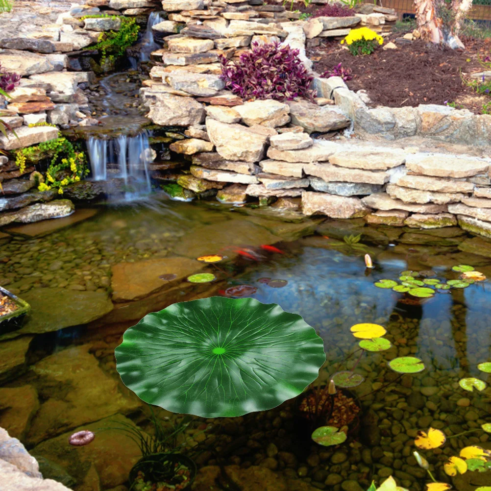 

3pcs Eva Lotus Leaf Floating Decor For Fish Tank Pool Aquarium Photography Props Simulated Pond Garden Ornament Fake Plant