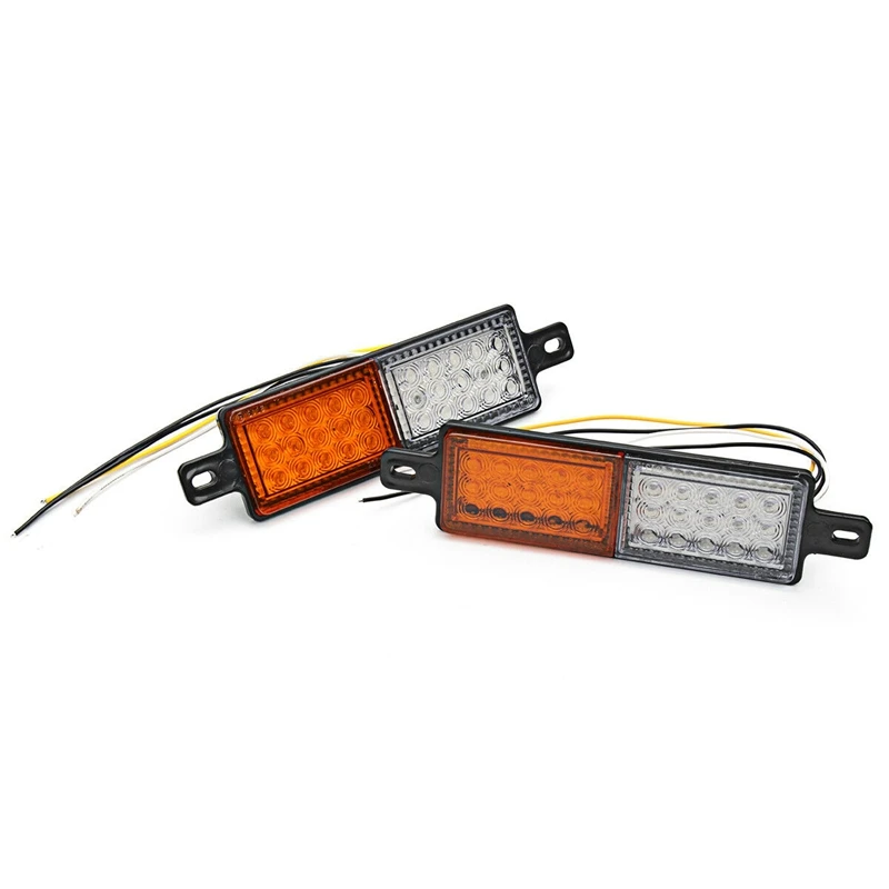 2X Universal 30 LED Bullbar Front Indicator Side Marker Lamp 10-30V Park Light