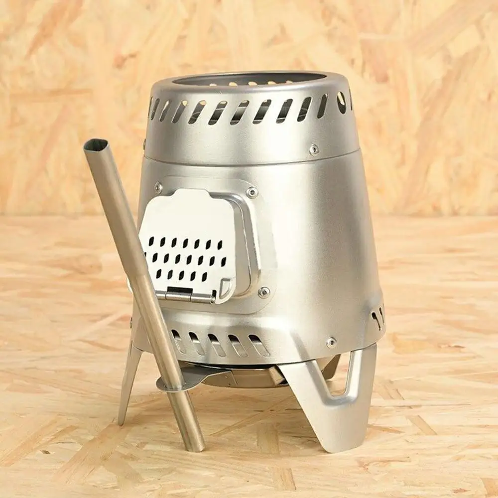 Camping Portable Mini Charcoal Stove Outdoor Hiking Stainless Steel Wood Stove Thicken Grill