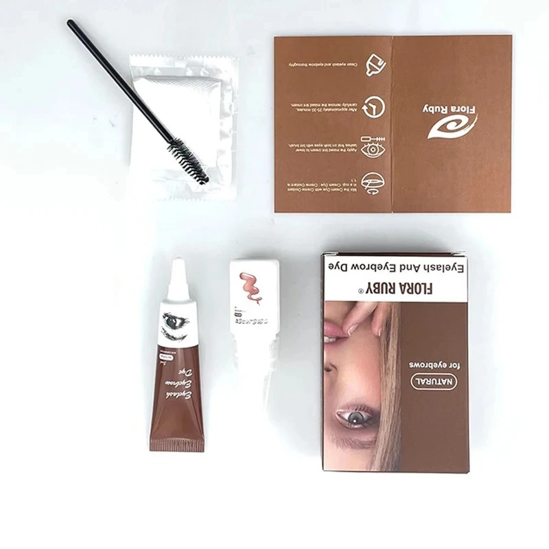 Salone di bellezza Ciglia Sopracciglio Tintura Tinta Gel Ciglia Marrone Nero/Marrone Colore Tinta Crema Kit Tintura Rapida Facile 1 Scatola