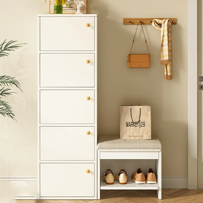 

Шкафы для обуви белые деревянные вертикальные, подставки для обуви, мебель для дома