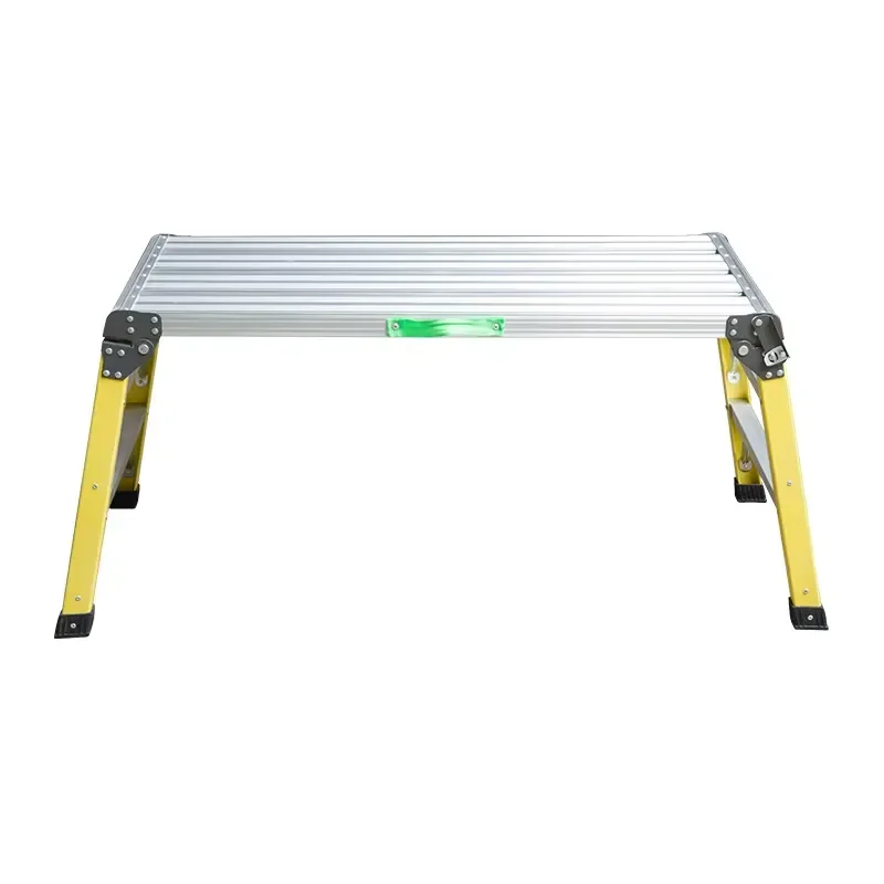 Fold Aluminium Work Horse Scaffold Bench Collapsible Wide Platform Work Stool for Home Renovation Car Shop
