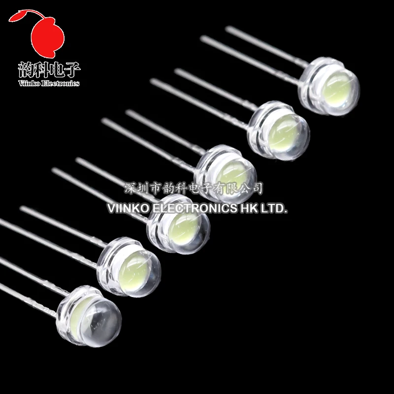 50pcs 5mm Straw Hat LED Super Bright White 0.3W 0.5W 0.75W Power Light Emitting Diode Red Yellow Green Blue Warm White Orange