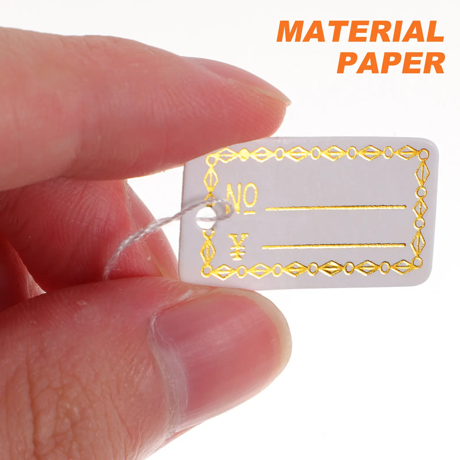 500Pcs Easy Install Hanging Price Tags Paper Display Labels for Jewelry Clothing Shoes Stationery Arts Crafts Retail Tags