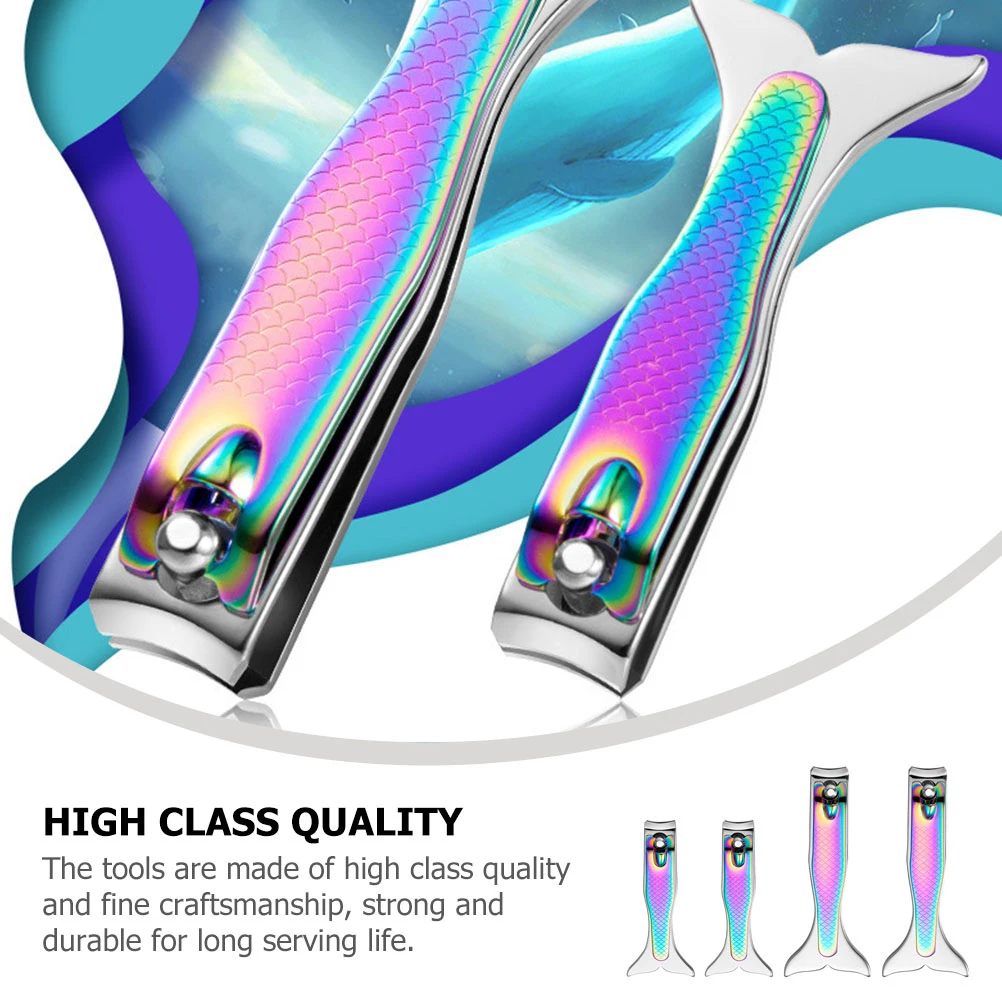

4pcs Nail Scissors Set Stainless Steel Professional Trimmer Fingernail Tool Durable Manicure Kit Nail Care Supply Salon Grade