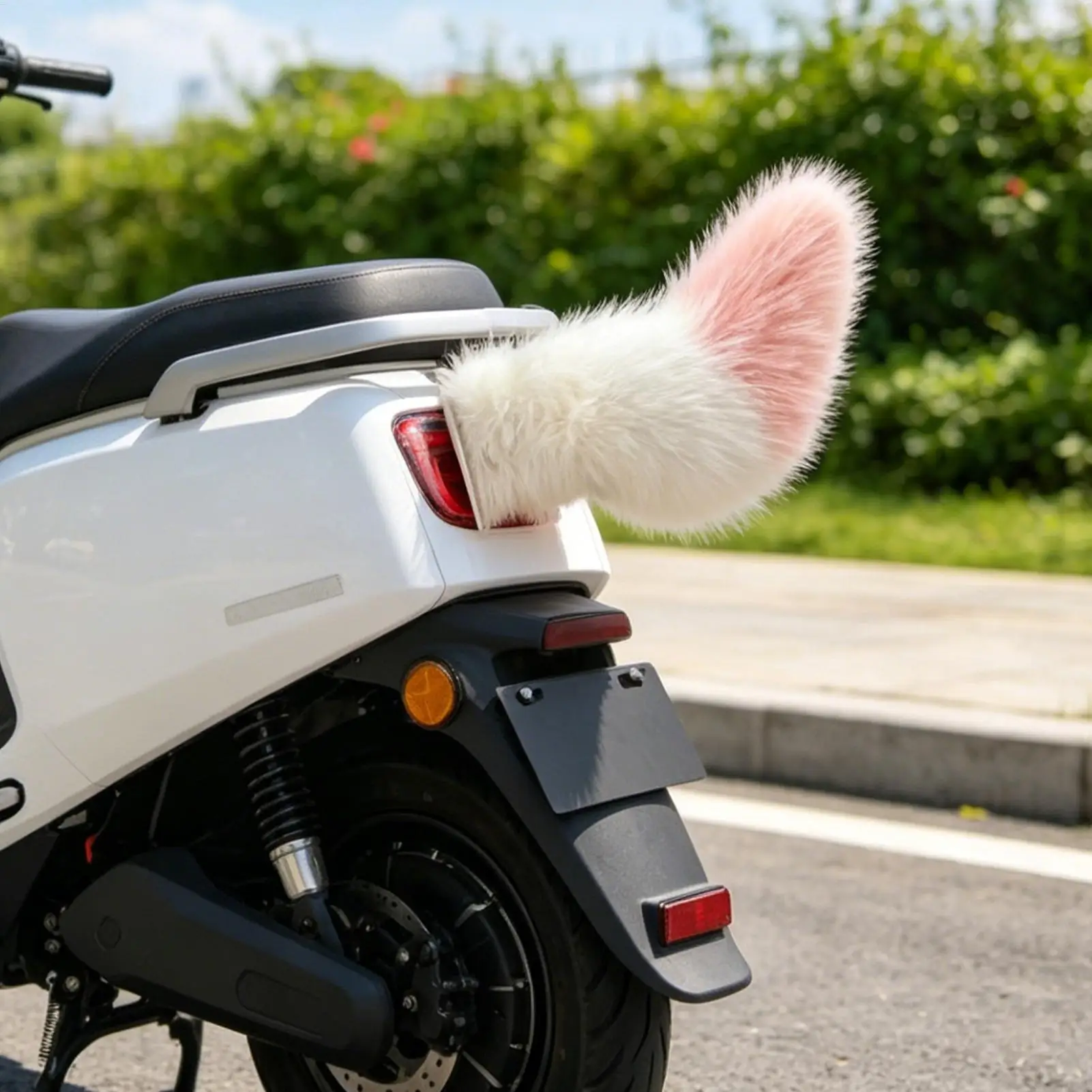 

Electric Tail Remote Control Plush Cute Decor With Light Plush Car Tail Decoration For RV Travel Rear Trucks Motorcycle Home