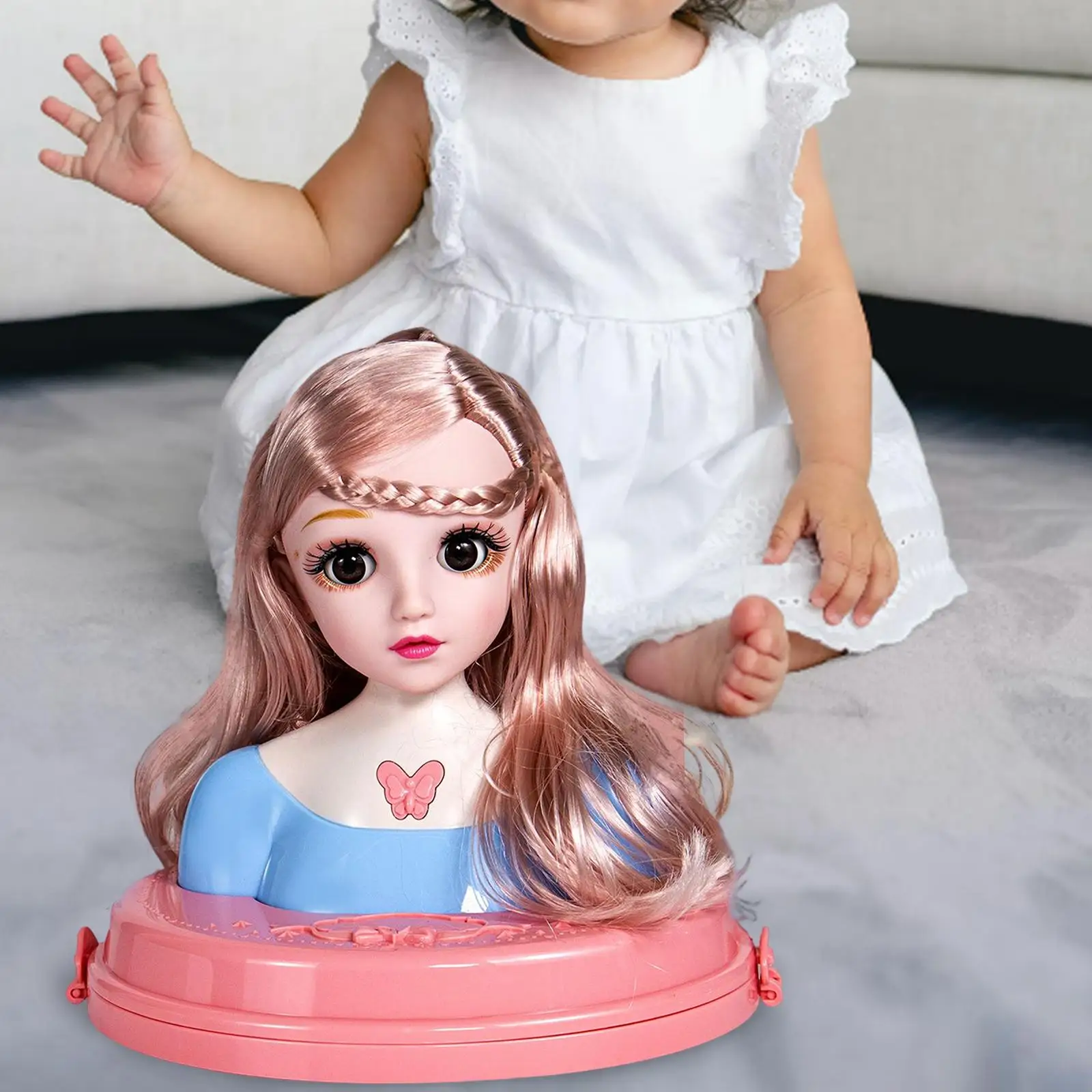 Fashion Doll Styling Head Toy bambole fai da te giocattolo bambola Hair Styling Toy finta gioca giocattolo Playset per bambini bambini ragazze adulti regali