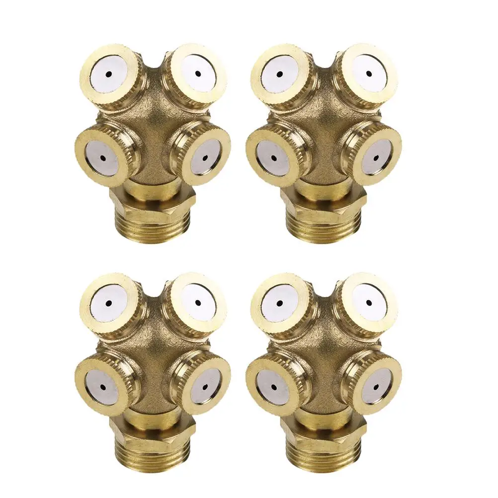 

4 Pcs Spray Nozzle For Area Water Sprayer Nozzles Irrigation Tools Pet Products Cooling Roof Agriculture Sprinklers Fitting