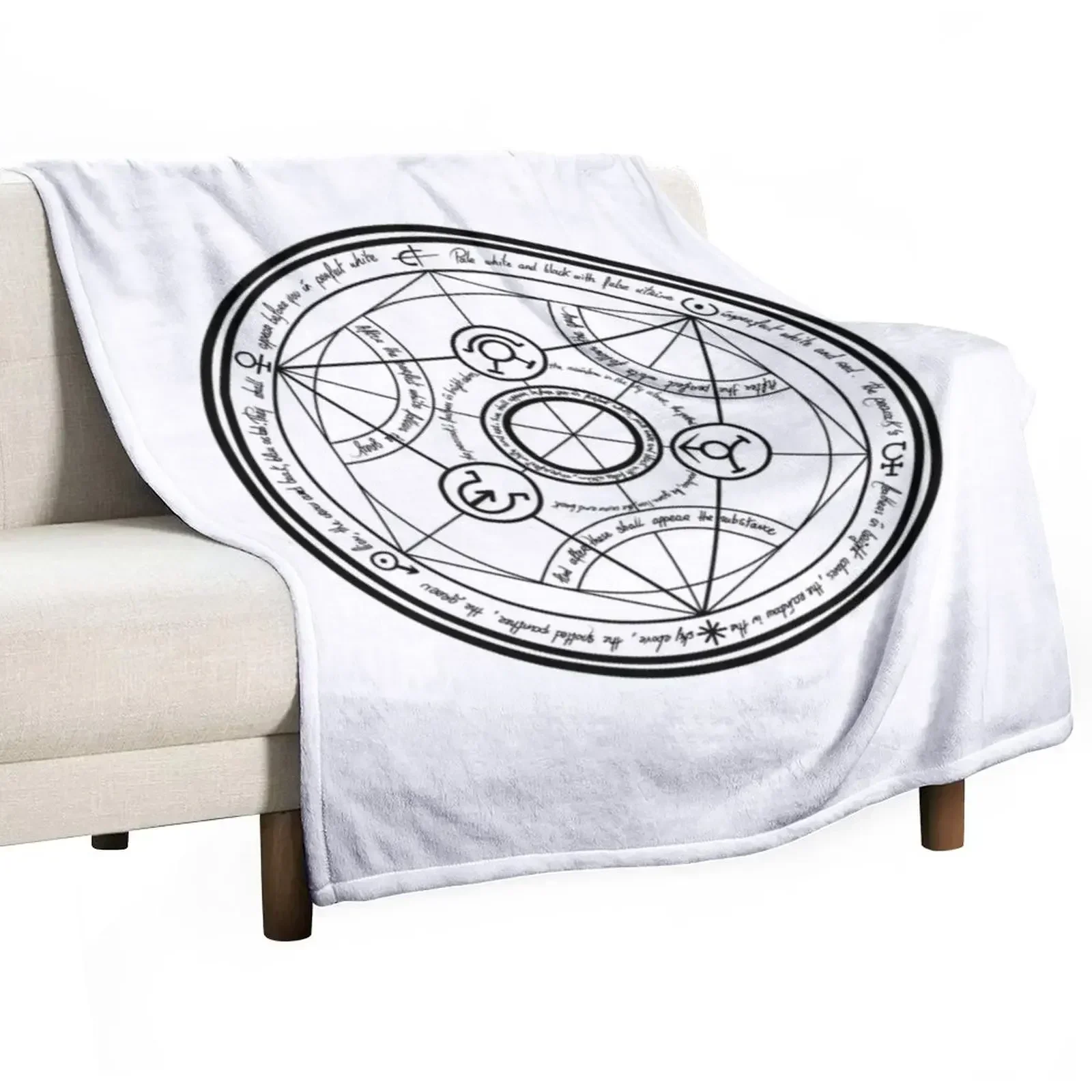 Fullmetal Alchemist Transmutation Circle Throw Blanket For Decorative Sofa bed plaid Furrys Blankets