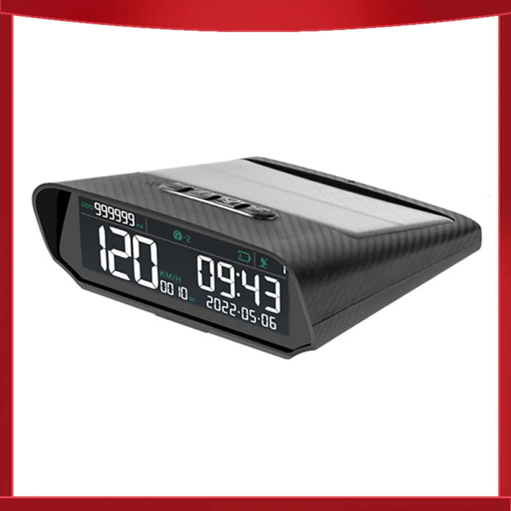 

Car Wireless Headup Display Solar GPS Digital Speedometer with LCD Screen Overspeed Alarm Total