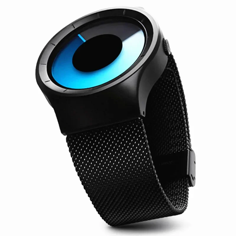 GEEKTHINK Relojes Cuarzo de Los Hombres de Primeras Marcas de Lujo Ocasional Unisex Reloj de la Banda de Malla De acero Inoxidable mujer Hombre