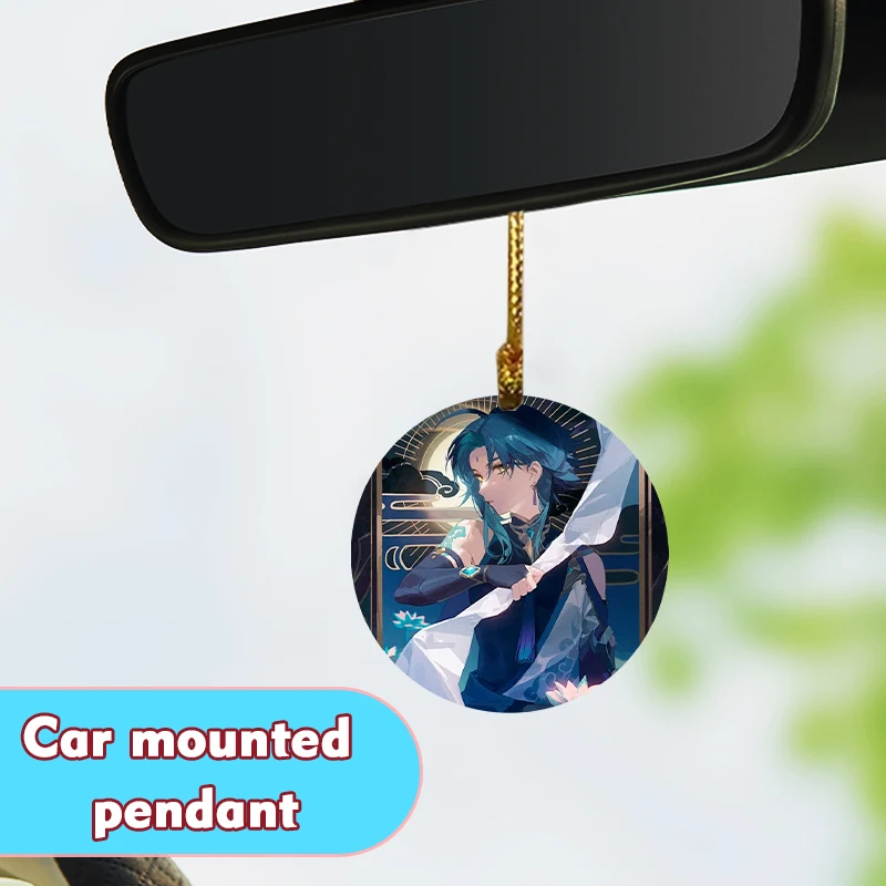 Anime surrounding,Arlecchino,Scaramouche,Kamisato Ayaka,Car pendant,acrylic,home,Window decor,Gift for Genshin Impact lovers