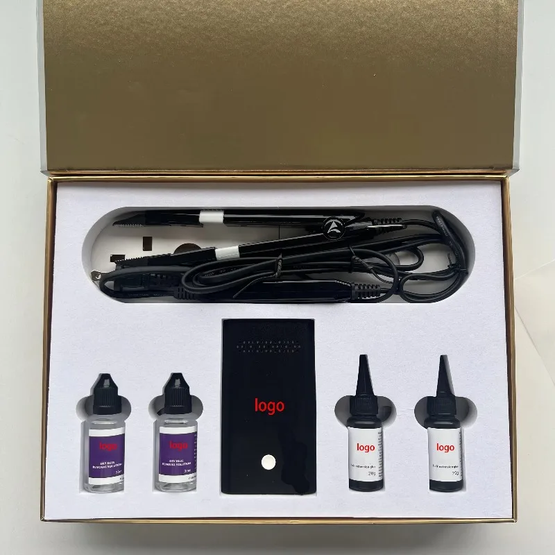 2024 v Light Metal Hair Extension Machine Tool Kit Glue Remover and Installation Kit with V Light Connectors