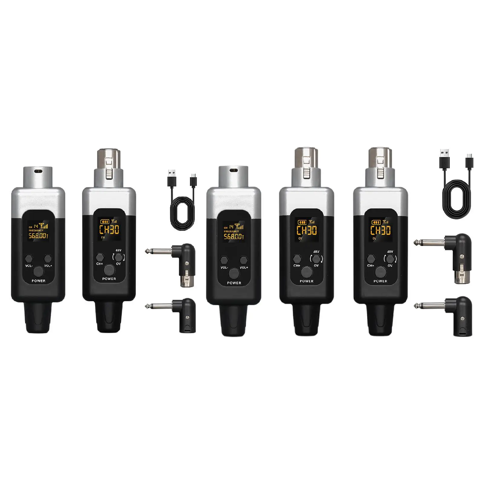 

Microphone Transmitter Receiver Mic Adapter Cordless Easy Carrying Multiuse