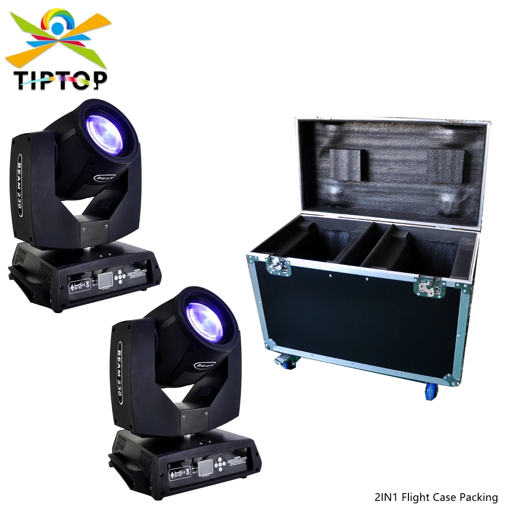 

2IN1 Road Case Pack White Case 230W 7R Moving Head Sharpy Beam Light 16CH 48 Facet Prism with Frost Lens Original Bulb 8000K