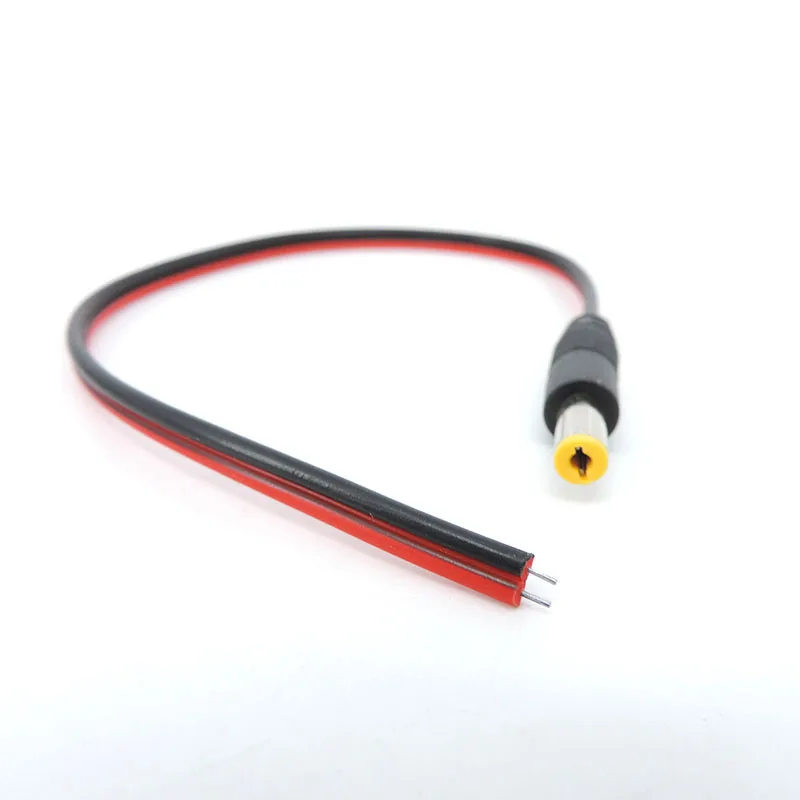 25cm DC Male Female Plug 12V Power supply Pigtail extend Cable Jack for led strip CCTV Camera Connector Extension Wire 5.5x2.1mm