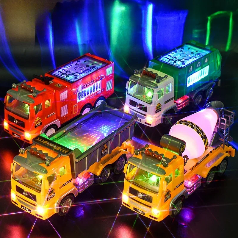 

Electric Fire Truck Kids Toy With Bright Flashing 4D Lights Real Siren Sounds Bump And Go Firetruck Fire Engine Toy For Boys